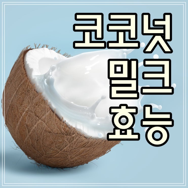 코코넛밀크 효능 달콤한 비밀