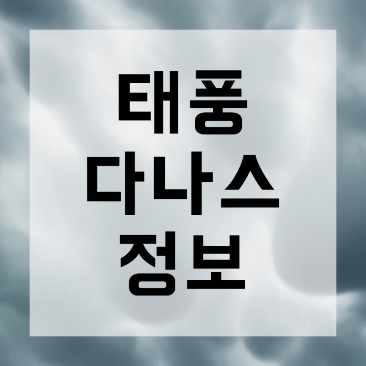  2019 태풍 다나스 정보 정리 + 장마 대비 방법 알고가세요~~! / 태풍 대비법