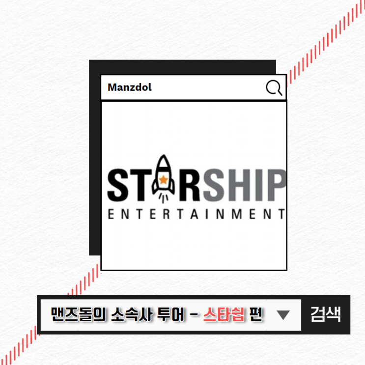  [아이돌 카드뉴스] 40. 소속사 투어 시리즈 4편. 스타쉽 엔터테인먼트(몬스타엑스, 우주소녀, 장원영, 안유진, 송형준 등)
