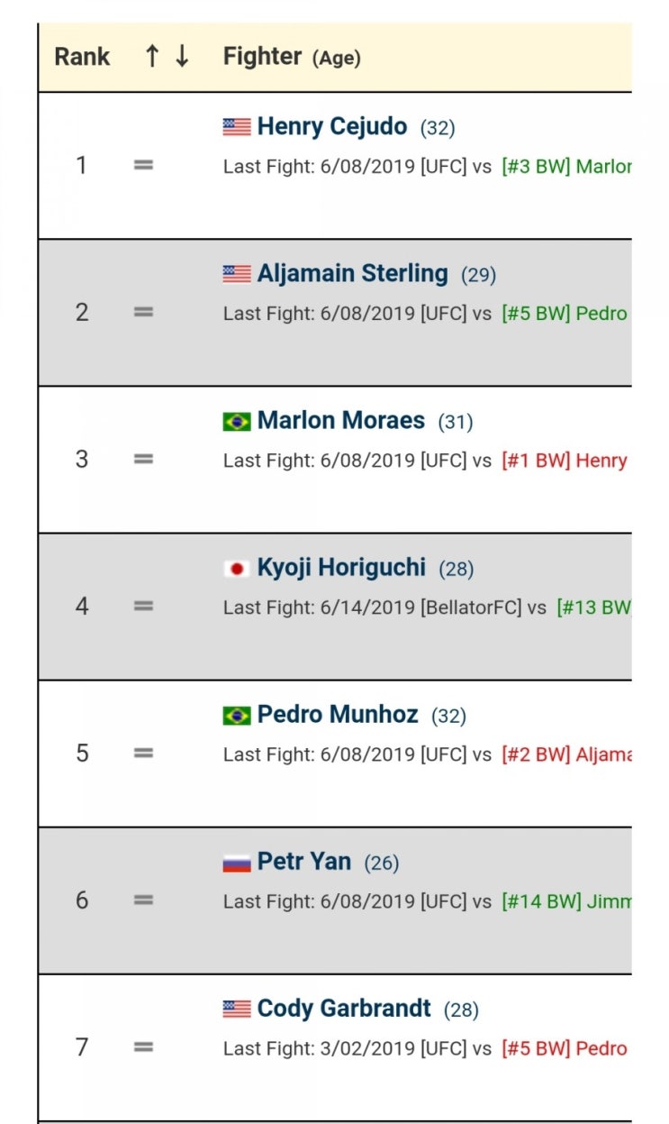 파이트 매트릭스로 알아보는 일본 MMA의 수준 파이트 매트릭스로 알아보는 일본 MMA의 수준