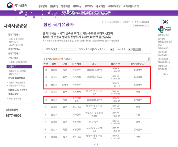 6.25 참전 국가유공자 친조부님, 남성희님 6.25 참전 국가유공자 친조부님, 남성희님