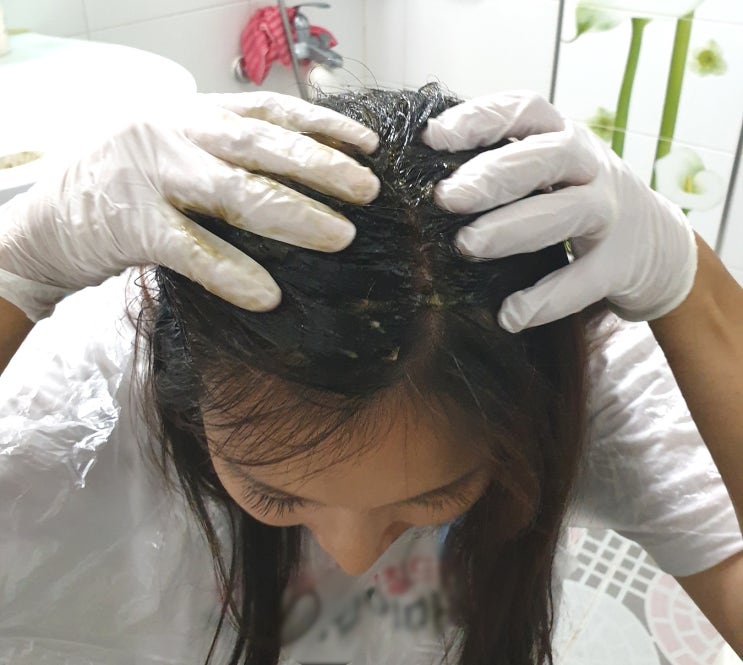 순수 염색약 초코브라운 후기, 간편한 셀프염색약