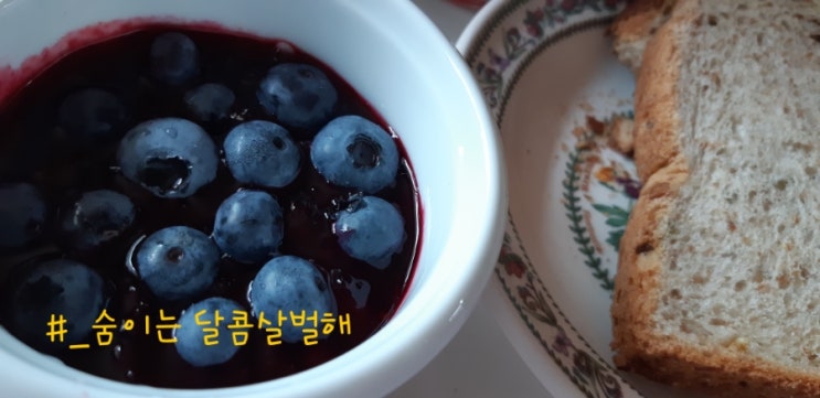  #7월 제철인 새콤한 블루베리로 잼 만들기 :D