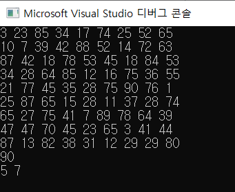  [c++]백준 2566번 최댓값