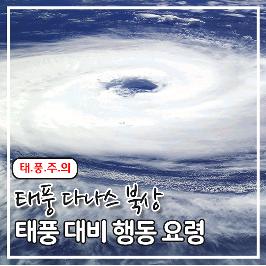  태풍 '다나스' 북상 중! 태풍 대비 행동요령과 자세한 정보