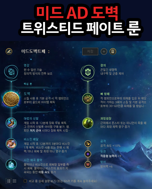  미드 도벽 트페 룬/템트리 알아보기