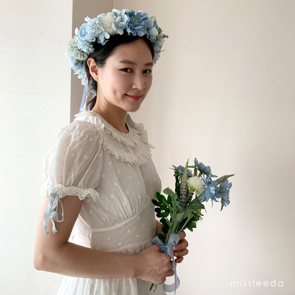  [웨딩] 셀프웨딩촬영준비 화관 및 은방울꽃 부케&부토니에 제작