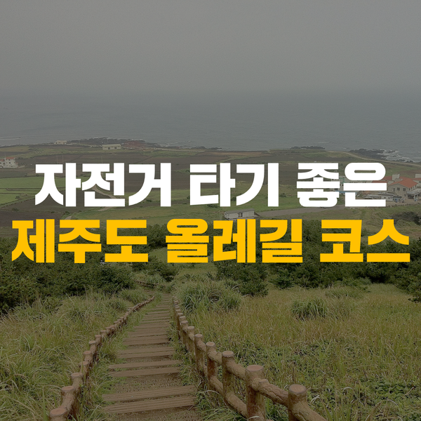  자전거 타기 좋은 제주도 올레길 코스!
