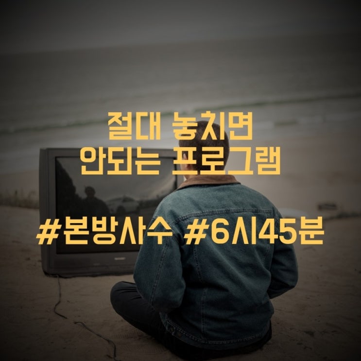  절대 놓치면 안되는 프로그램 