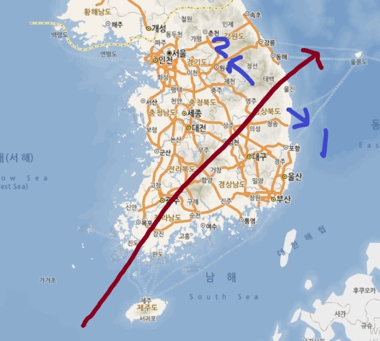 (7.19 오전 10시 추가) 제 5호 태풍 다나스 경로! 2018년 솔릭과 닯은 꼴! 해남 상륙! 전라도 경북 가로질러 울진으로! 제주 남해안 전남 경상도 폭우 피해 우려!