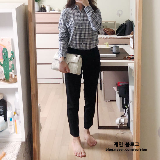  [제인룩 #106] 슬로우앤드 체크셔츠 :: 업타운홀릭 여름 슬랙스 :: 더워죽겠지만 출근한다::여름 데일리룩