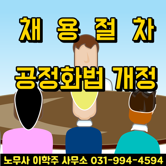채용절차 공정화법 개정 시행 안내 (일산노무사)