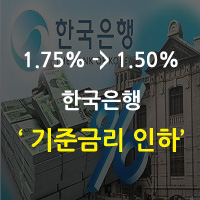 한국은행 - 기준금리 0.25% 인하 "금융위기 후 성장률 최악"