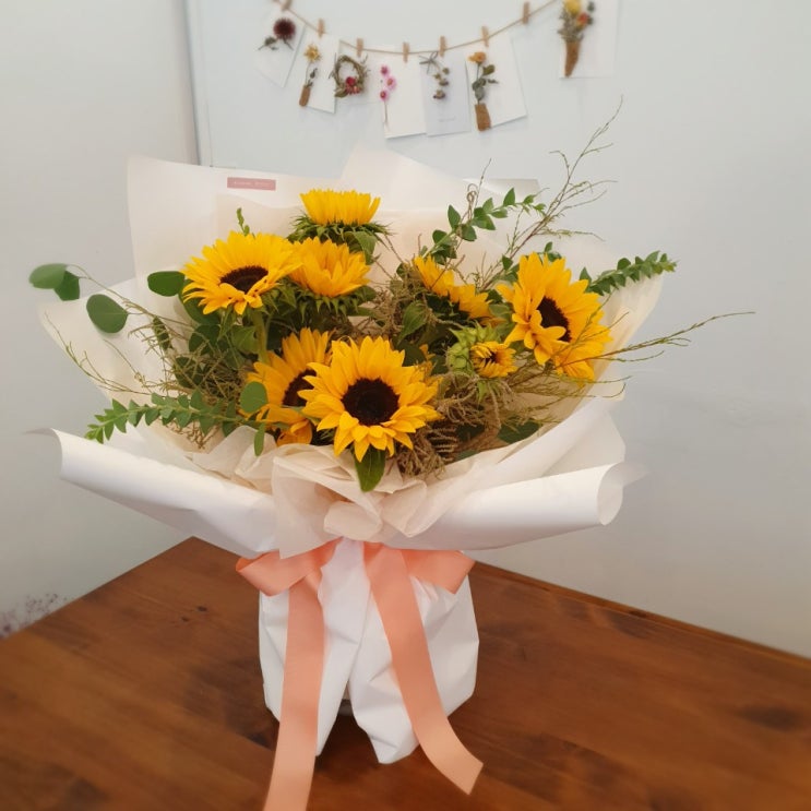  [수지꽃집, 성복역꽃집] #8 노랑노랑 해바라기다발