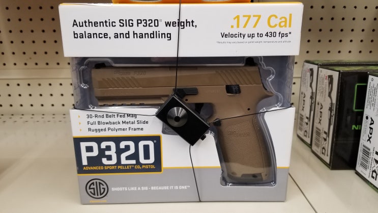  시그 사우어 SIG SAUER P320 .177 Pellet 탄용 CO2 에어건