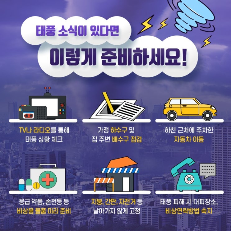  태풍 다나스(DANAS) 이동경로 어플, 태풍 경보 발령시 대비요령