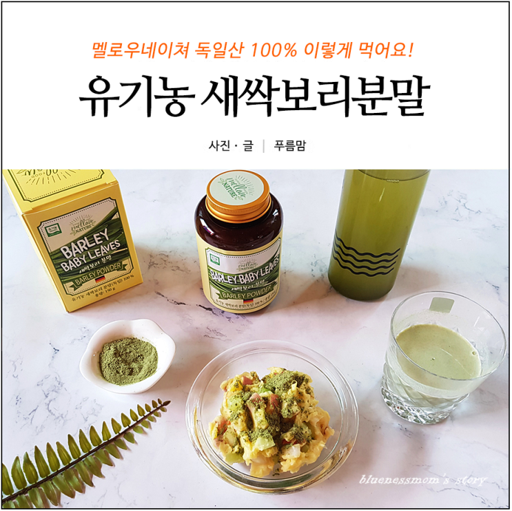  멜로우네이쳐 독일산 유기농 새싹보리분말 이렇게 먹어요!