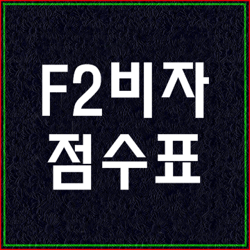  한국 F2비자 (점수제에 의한 거주자격 변경허가)