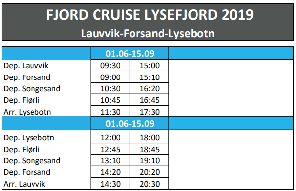  3일차 : 2019.06.30(일) 프레케스톨렌 및 뤼세피오르드 페리 정보 : Preikestolen, Pulpit Rock, Lysefjord ferry