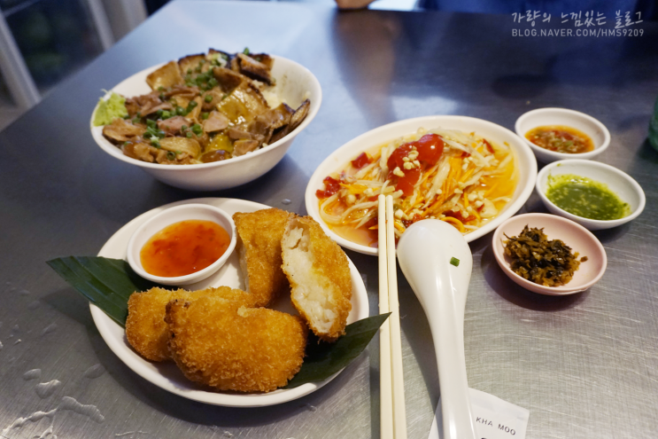 [한남동/이태원] 인스타맛집, 생활의달인에 나온 태국식 족발덮밥과 쏨땀 '카오카무'