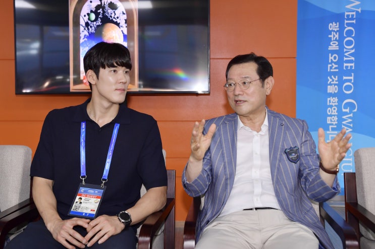  박태환 선수 “광주세계수영대회 성공 응원”