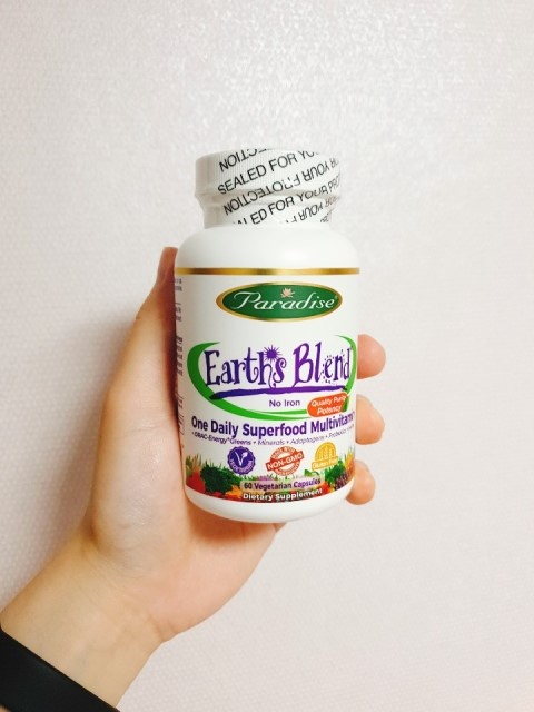  [직접구입] Paradise Herbs 파라다이스 허브 ORAC - 에너지, 어스블렌드 (Earth's Blend) 원 데일리 슈퍼푸드 멀티비타민 60 베지캡