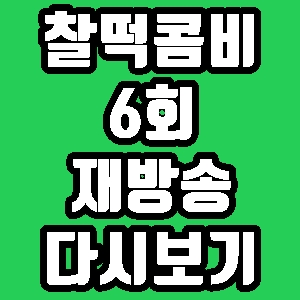  찰떡콤비 유병재 애나병 6회 재방송 편성표 다시보기 방송시간