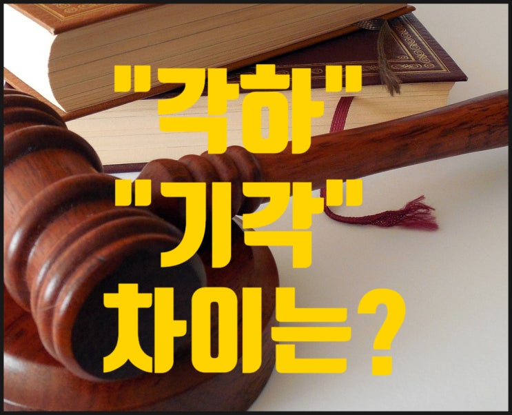 각하 뜻 / 각하 기각 차이 알아봅시다!