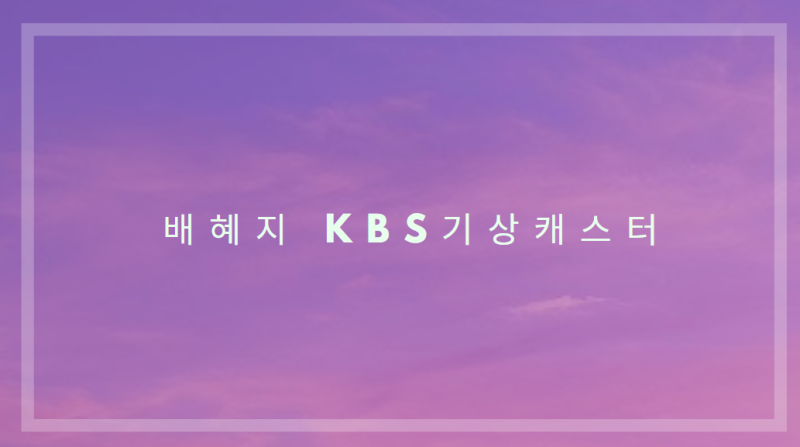 배혜지 기상캐스터 전자랜드 광고모델로 승승장구