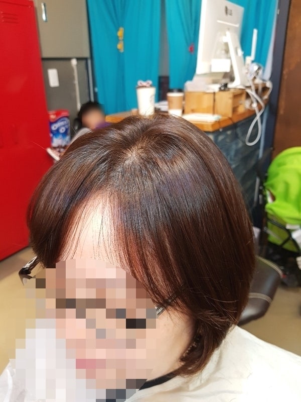 단정한 보브단발 볼륨매직 c컬펌 손질이 정말 편해요 단발머리전문 한결살롱