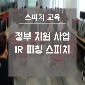  IR 피칭 강사 | 정부 지원 사업 IR 피칭 스피치
