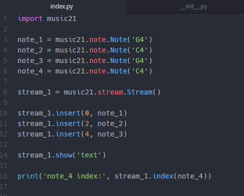 Python music21.stream.Stream().index() : 네이버 블로그