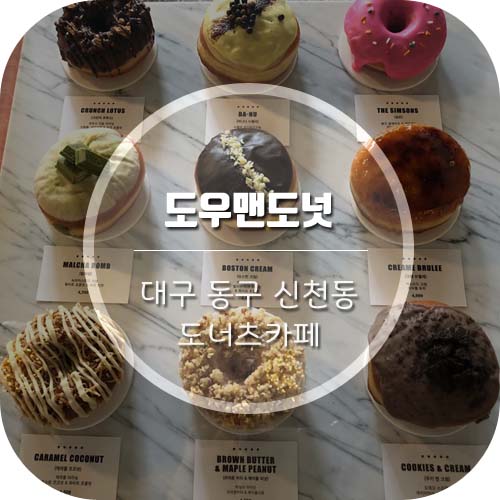  [대구 동구 신천동카페] 동대구 도너츠카페 '도우맨도넛' 도너츠맛 극찬하다!!