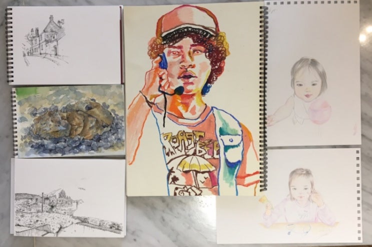  카페에서 함께 그리기! 서울 취미 미술 그림 동호회 잠실 롯데타워 롯데월드몰 카페 ttt 커피 송파구 일요일 아침 드로잉 모임 정모 후기