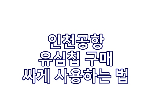  인천공항 유심칩 구매 싸게 사용하는 법
