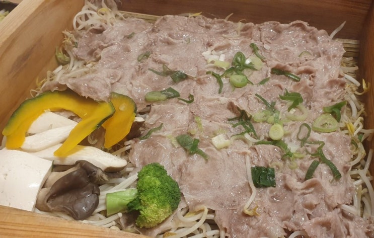  가든파이브 도토리편백집 찜&샤브 전문점/가든파이브 맛집/흑돼지편백세트2인추천