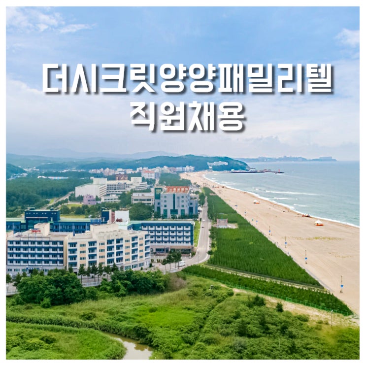  더시크릿양양 패밀리텔 오픈전 직원구합니다>_<(7월오픈예정)