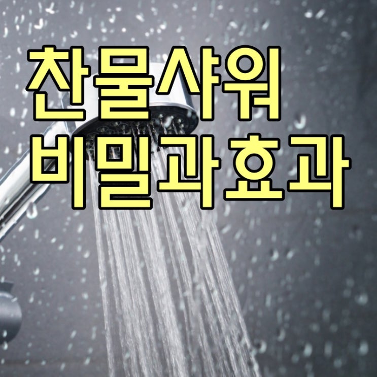  찬물샤워 놀라운 효능 완벽 정리