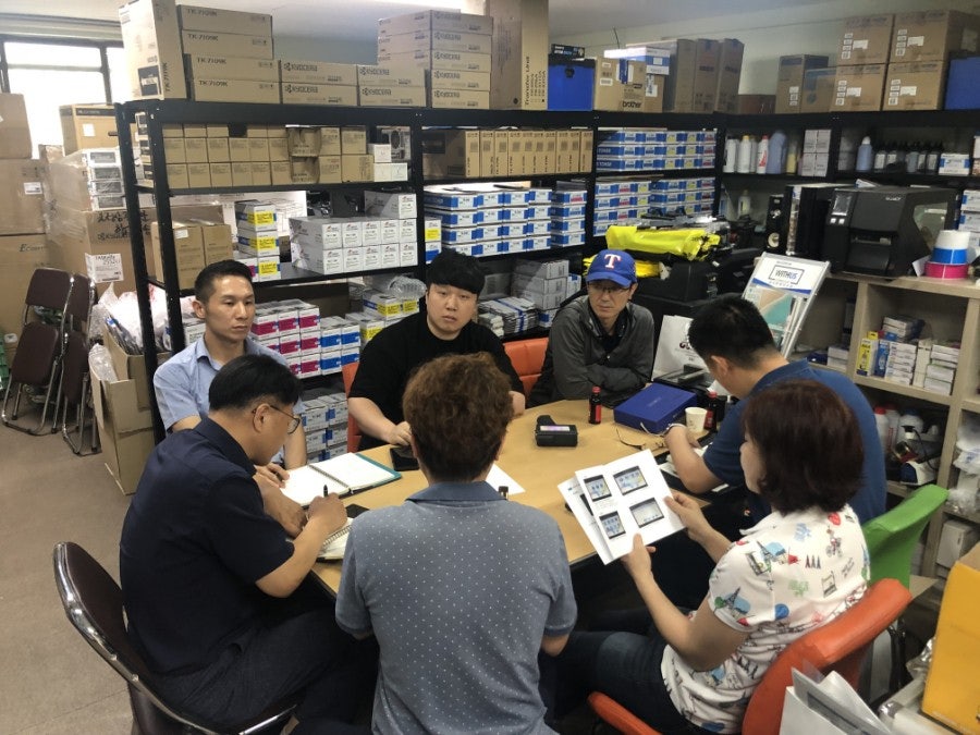 핸드프린터 제품교육 현장 사진 3
