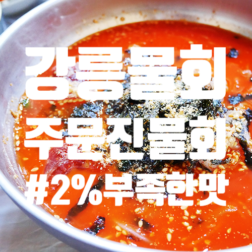  강릉 사천항 주문진물회 꿩 대신 닭