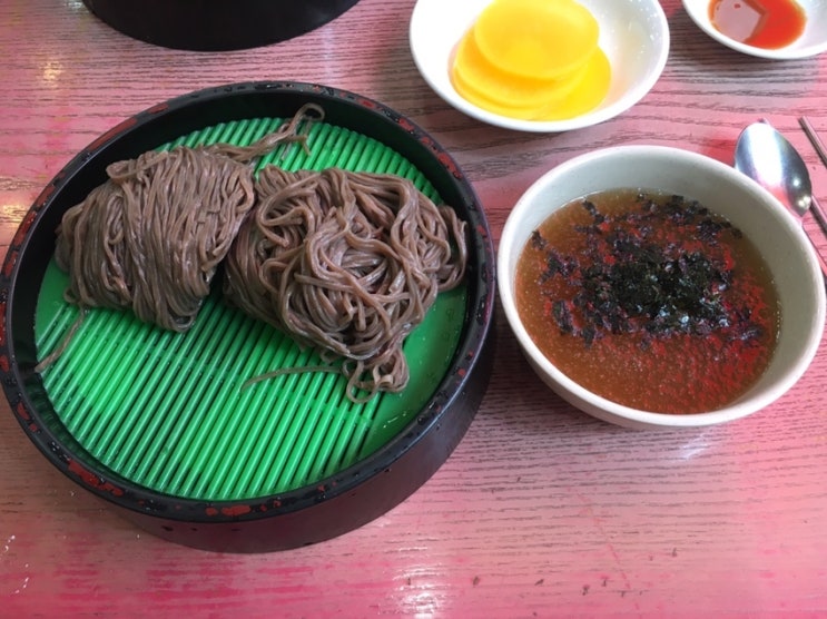  모밀국수 시원하게 부평 냉모밀 여기 강력추천, 청실홍실 짱