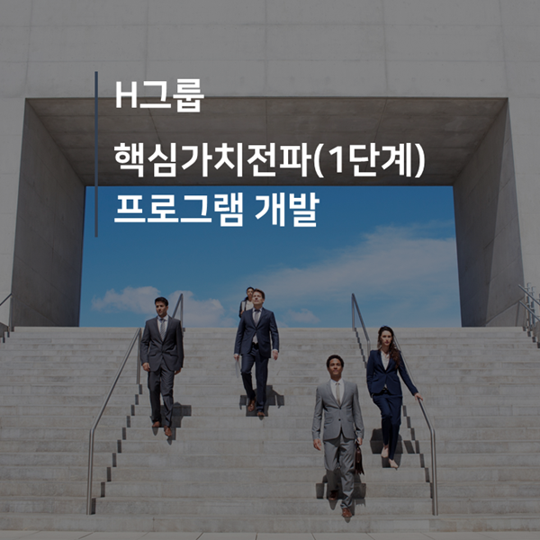  직급별 핵심가치 전파 프로그램 개발, H그룹 사례   [임원, 팀장, 중간관리자]