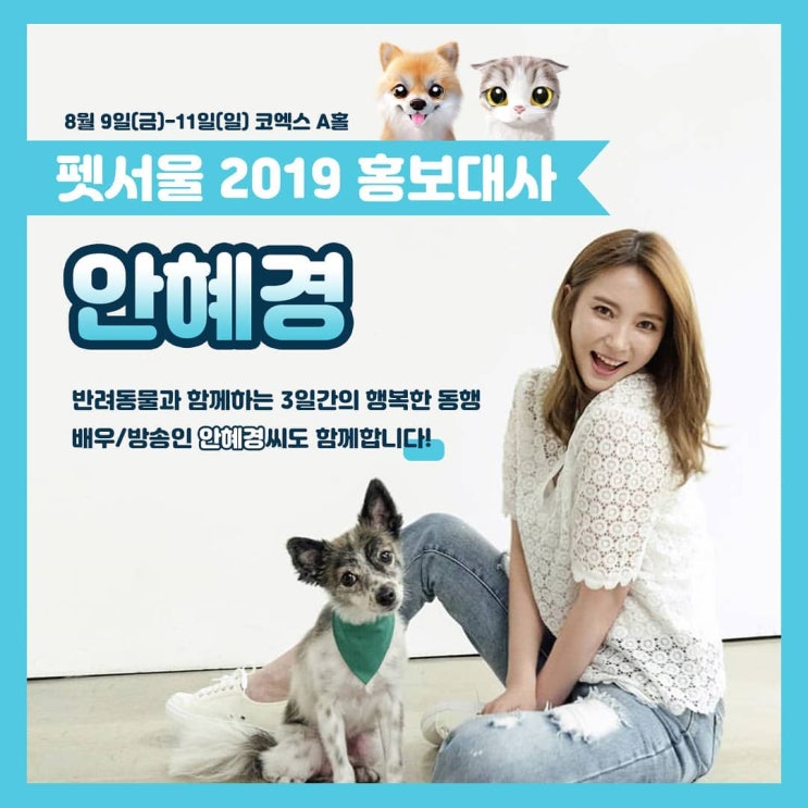  [펫서울2019]홍보대사 안혜경님과 3일간의 행복한 동행!