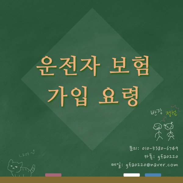  운전자 보험 가입 요령
