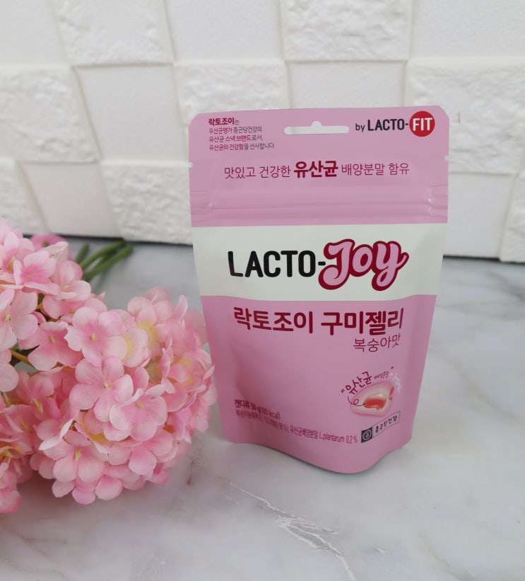  유산균 젤리, 구미 젤리 락토조이 봉숭아맛! 맛있네요ㅋ