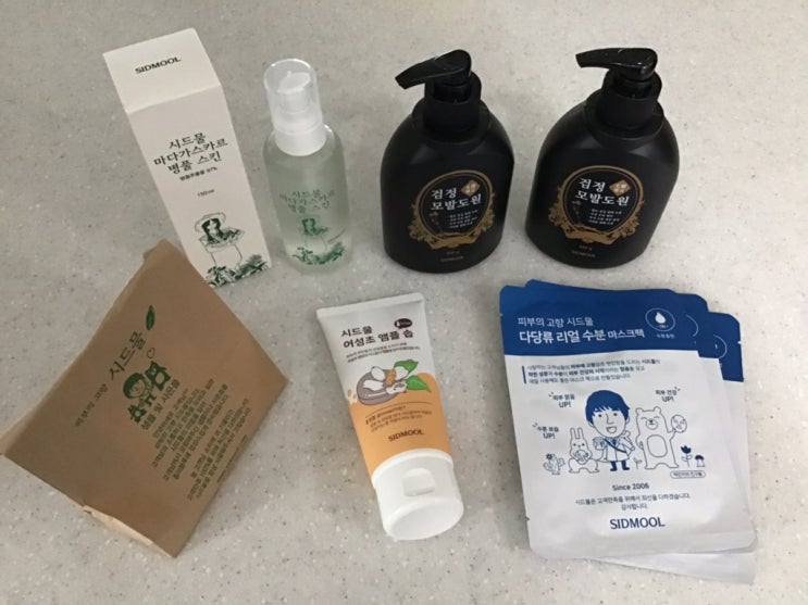  [시드물] 마다가스카르 병풀스킨 / 검정모발도원샴푸 4통째c