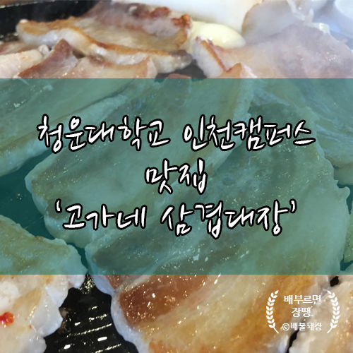 청운대학교 인천캠퍼스 삼겹살맛집 '고가네 삼겹대장'
