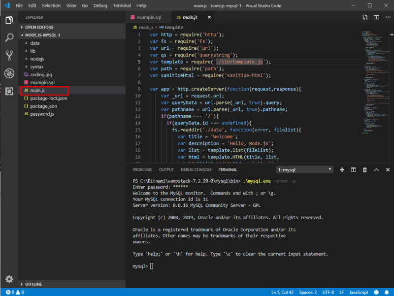 [Node.js & MySQL] 1. Node.js 와 MySQL을 연동하여 사용하기 : 네이버 블로그