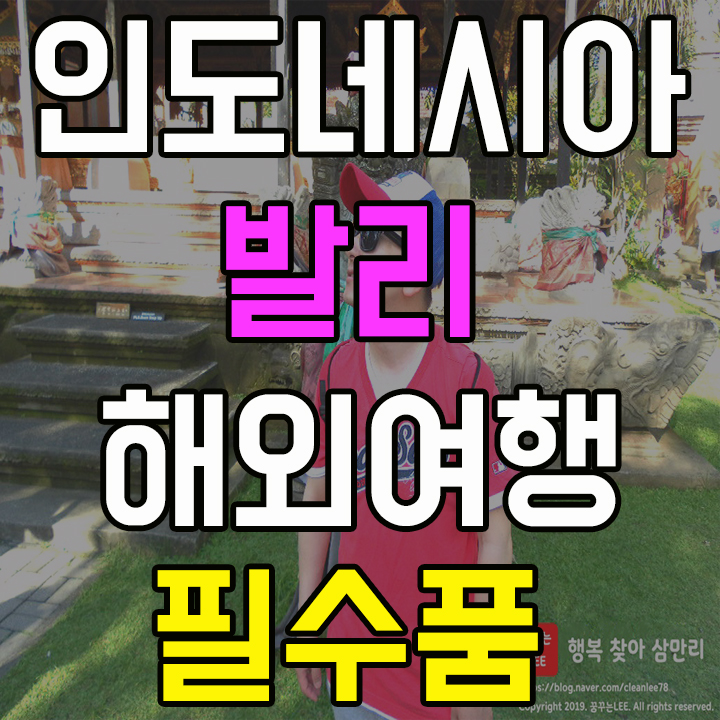  인도네시아 발리 해외여행 필수품