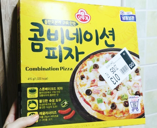 오뚜기 콤비네이션피자 사 먹은 후기 오뚜기 콤비네이션피자 사 먹은 후기